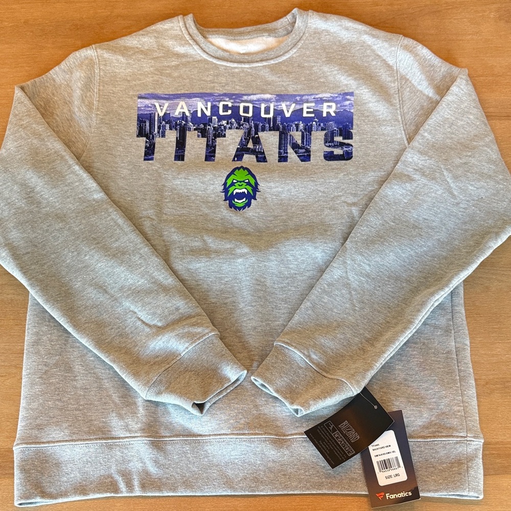 Fanatics Vancouver Titans Gray Crewneck Sweater